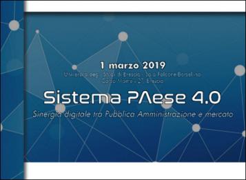 Sistema PAese 4.0 - Sinergia digitale tra Pubblica Amministrazione e mercato - Convegno finale Corso sulla digitalizzazione