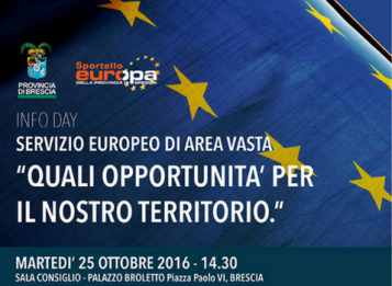 Info Day - Quali opportunità per il nostro: Territorio Servizio Europeo di Area Vasta